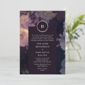 Invitation Elégant classique Boho Floral Imaginaire Golden Ci (Debout devant)