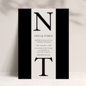 Invitation Élégant classique Bold Mariage de typographie Mono
