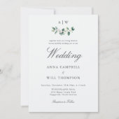 Invitation Élégant classique Cimier de neige Mariage d'hiver (Devant)