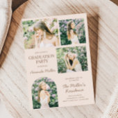 Invitation Élégant classique de la photo Graduation Invitatio