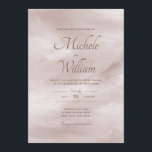 Invitation Elégant classique élégant Blush Pink Wedding Invit<br><div class="desc">Customisez cette Elégante Elégante Elégante Faire-part de mariage Vertical avec un arrière - plan artistique rose vif original. Conception parfaite pour un mariage moderne ou vintage à tout moment de l'année.</div>