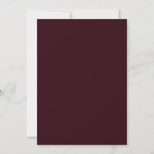 Invitation Élégant classique Formal Maroon Mariage rouge (Dos)