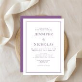 Invitation Élégant Classique Formel Français Lilac Mariage