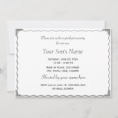 Invitation Elégant, classique garçon ou fils photo de graduat (Devant)