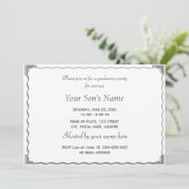 Invitation Elégant, classique garçon ou fils photo de graduat (Debout devant)