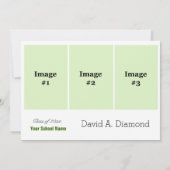 Invitation Elégant, classique garçon ou fils photo de graduat (Dos)