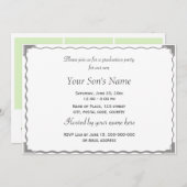 Invitation Elégant, classique garçon ou fils photo de graduat (Devant / Derrière)