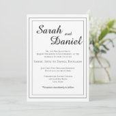 Invitation Élégant classique intemporel mariée Mariage tradit (Debout devant)