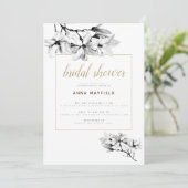 Invitation Élégant classique Magnolias chic Fête des mariées (Debout devant)