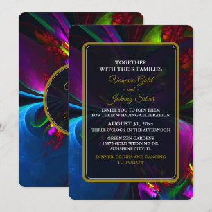 Invitation Élégant Classique Moderne Motif Floral #902 Mariag