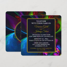Invitation Élégant Classique Moderne Motif Floral #902 Mariag