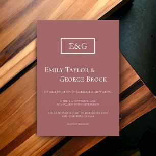 Invitation Élégant Classique Monogramme Formel Mariage modern