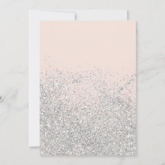 Invitation Élégant classique parties scintillant argent maria (Dos)