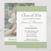 Invitation Élégant, classique peinture verte (Devant / Derrière)