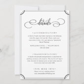 Invitation Élégant Classique Traditionnel Tout En Un Mariage (Dos)