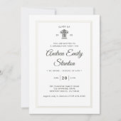 Invitation Élégant Classique Triple Frame Law School Graduati (Devant)