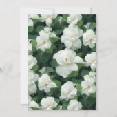 Invitation Élégant classique vert botanique blanc floral (Dos)