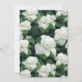 Invitation Élégant classique vert botanique blanc floral (Dos)