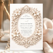 Invitation Elegant Classy Floral Baroque Frame Wedding