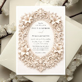 Invitation Elegant Classy Floral Baroque Frame Wedding