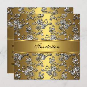 Invitation Elegant Classy Or Embossé Floral