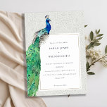 Invitation Elégant Classy Ornate Aquarelle Peacock Mariage<br><div class="desc">Classy Ornate Watercolor Peacock Collection - c'est une élégante aquarelle Illustration de paon lumineux coloré, avec une bordure ornée. Idéal pour vos mariage et fêtes de classe moderne. Il est très facile de customiser, avec vos données personnelles. Si vous avez besoin d'un autre produit correspondant ou de la personnalisation, veuillez...</div>