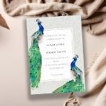 Invitation Elégant Classy Ornate Aquarelle Peacock Mariage<br><div class="desc">Classy Ornate Watercolor Peacock Collection - c'est une élégante aquarelle Illustration de paon lumineux coloré, avec une bordure ornée. Idéal pour vos mariage et fêtes de classe moderne. Il est très facile de customiser, avec vos données personnelles. Si vous avez besoin d'un autre produit correspondant ou de la personnalisation, veuillez...</div>