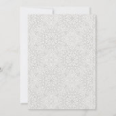 Invitation Elégant Classy Ornate Aquarelle Peacock Mariage (Dos)