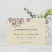 Invitation Elégant Classy Purple Boho Spirales Mariage Invite (Debout devant)