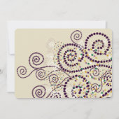 Invitation Elégant Classy Purple Boho Spirales Mariage Invite (Dos)