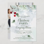 Invitation Elegant Cocktail de Noël (Devant / Derrière)