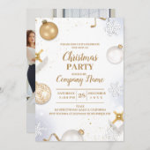 Invitation Elegant Cocktail de Noël (Devant / Derrière)