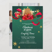 Invitation Elegant Cocktail de Noël (Devant / Derrière)