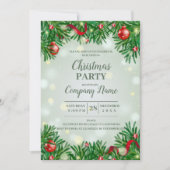 Invitation Elegant Cocktail de Noël (Devant)