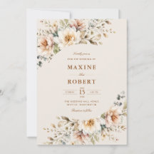 Élégant Code QR Aquarelle Florale Photo Mariage