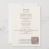 Invitation Élégant Code QR de Cadre de Feuille d'Automne Mini (Dos)