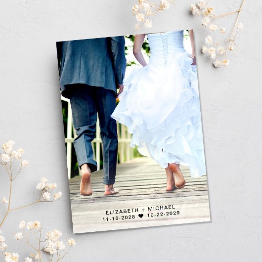 Invitation Élégant Code QR de Photo Rose Pâle de Réception de