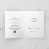 Invitation Élégant code QR noir et blanc mariage classique (Intérieur)