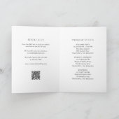 Invitation Élégant code QR noir et blanc pour un mariage mode (Intérieur)