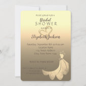 Invitation Elégant coeur de Parties scintillant or, Fête des (Devant)