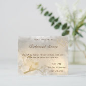 Invitation Élégant Coeurs Chic Or, Dîner De Répétition D'Oise (Debout devant)