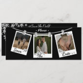 Invitation Élégant Collage Photo Enregistrer La Date (Devant / Derrière)