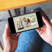 Invitation Elégant Collage photo Mariage Enregistrer la date