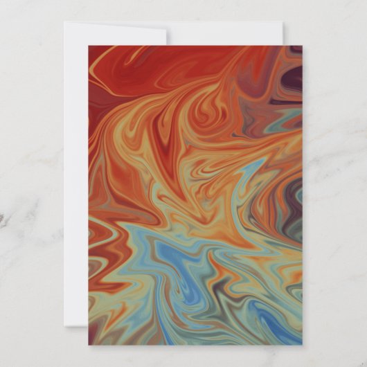 Invitation Élégant coloré Abstrait moderne simple Mariage (Dos)