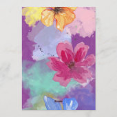 Invitation Elegant  Colorful Floral  Wedding  (Dos)