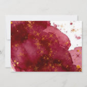 Invitation Élégant comptoir en Bourgogne et or Enregistrer la (Dos)