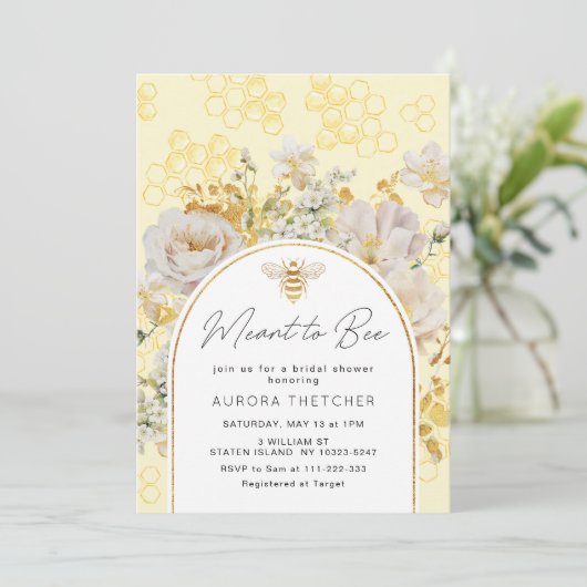 Invitation Élégant conçu pour être la douche nuptiale (Debout devant)