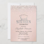 Invitation Élégant Confetti Sweet moderne 16 (Devant)