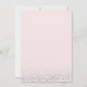 Invitation Elegant Confetti White Bow Pink Sweet 16 (Dos)