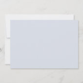 Invitation Élégant Confleur Botanique Dusty Mariage Bleu (Dos)